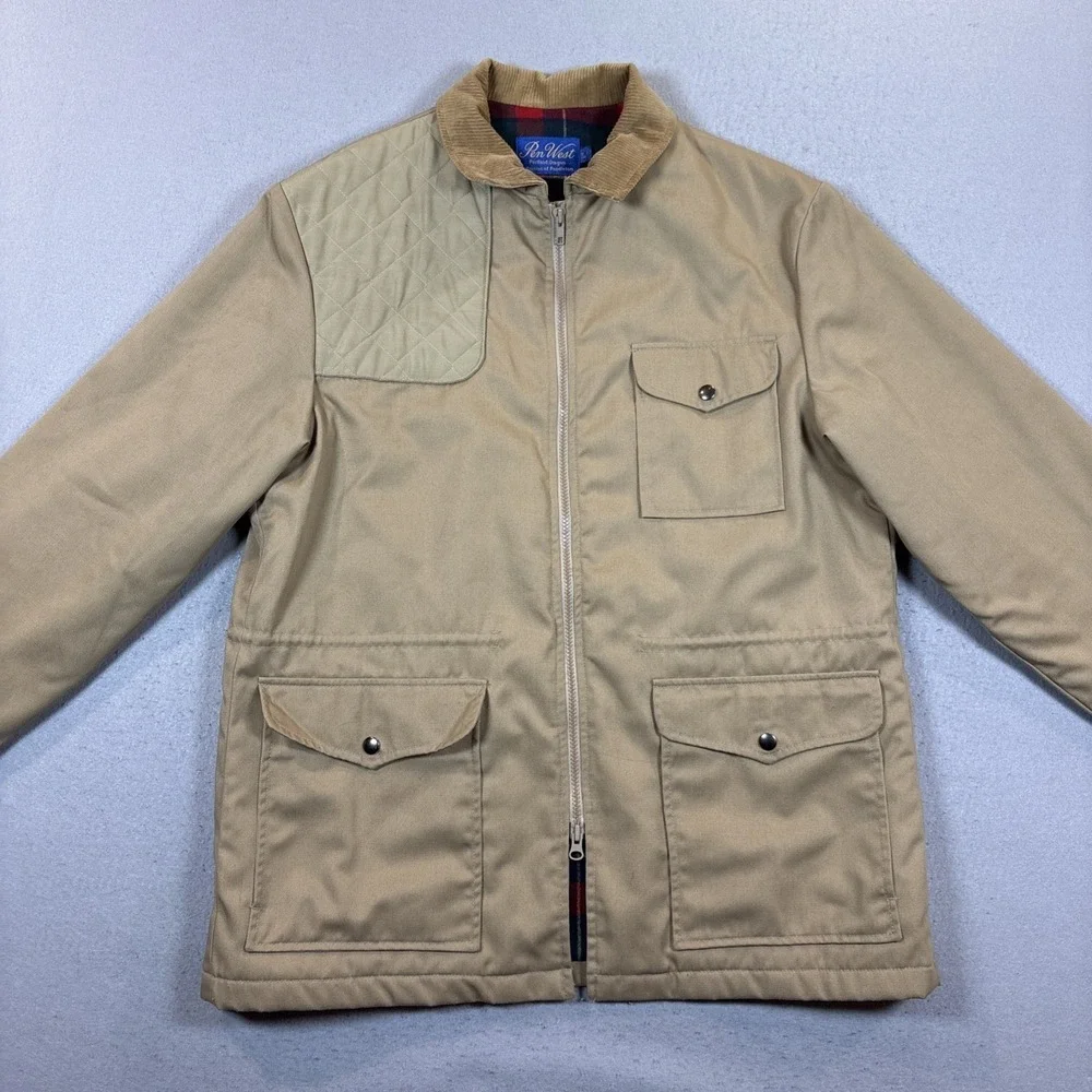 Vintage Pendleton Pen West Flannel Lined Hunting Jacket Size L Thinsulate